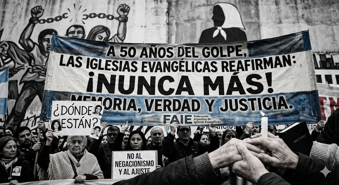A 50 años del golpe, las iglesias evangélicas reafirman el pedido de memoria, verdad y justicia
