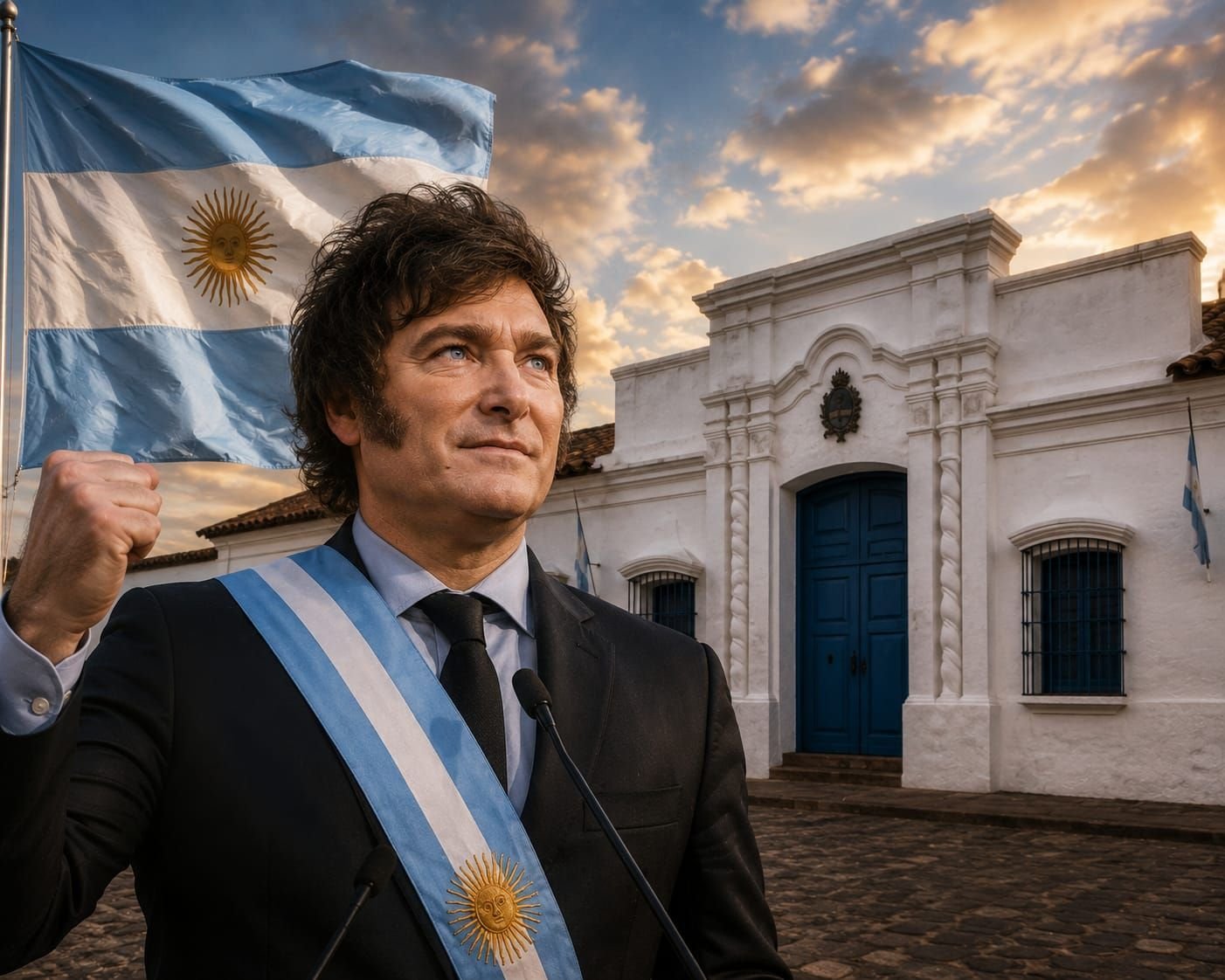 El fútbol le da aire a Milei, que celebra su 9 de julio con ruido de fondo