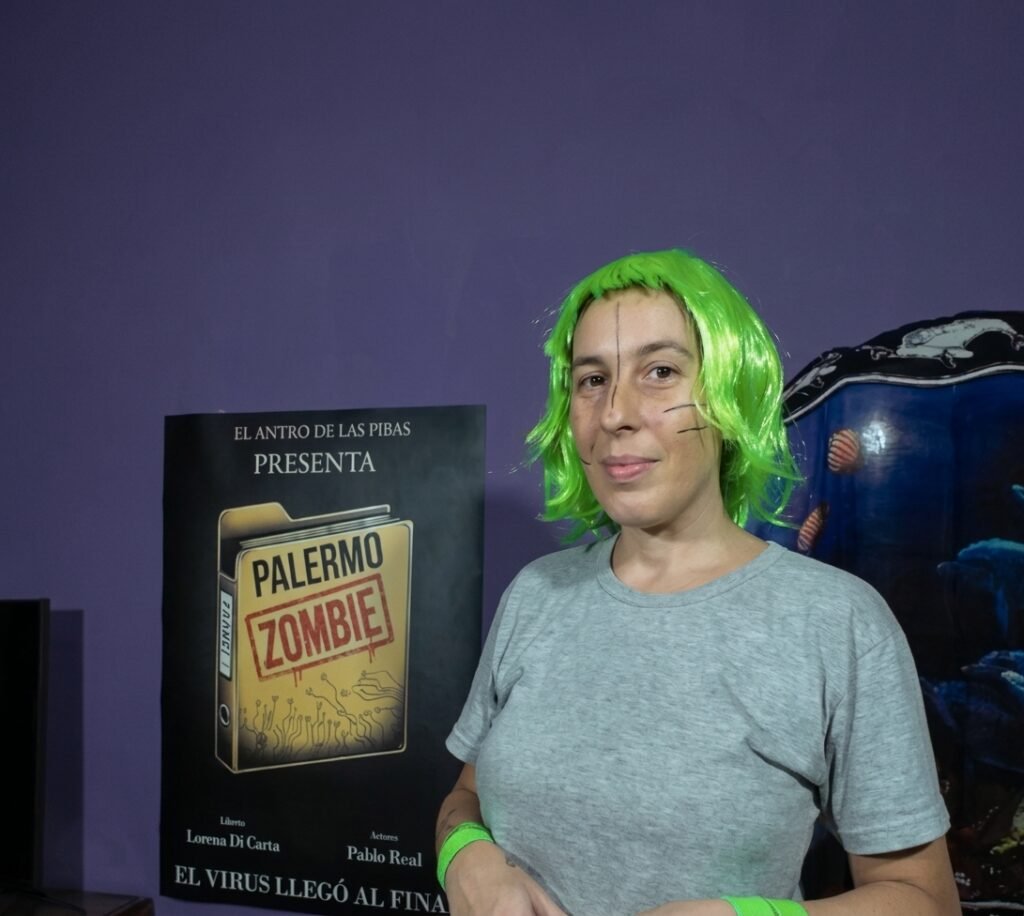 Rodaje de Palermo zombie, de su libro "El pancho del futuro", que reúne cinco obras de teatro.