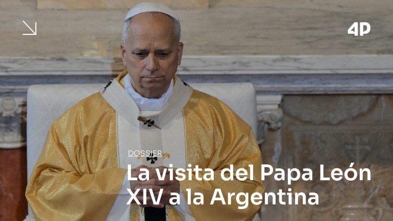 La imagen muestra al papa León XIV, cuyo viaje oficial a la Argentina está previsto para principios de noviembre de 2026.