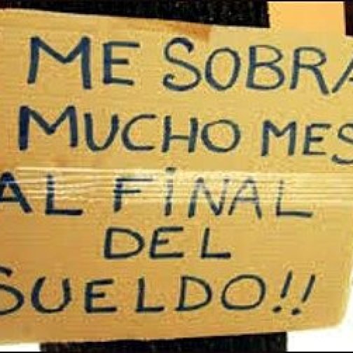 El salario solo alcanza para la primera quincena