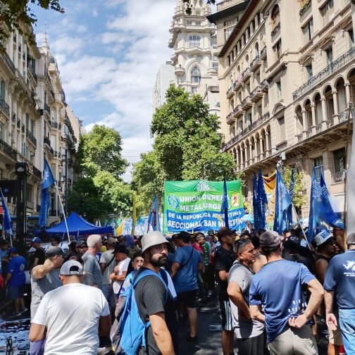 Marcha obrera contra la reforma laboral 
