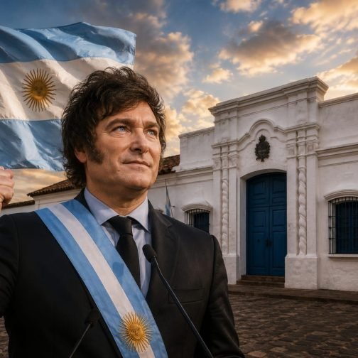 El fútbol le da aire a Milei, que celebra su 9 de julio con ruido de fondo