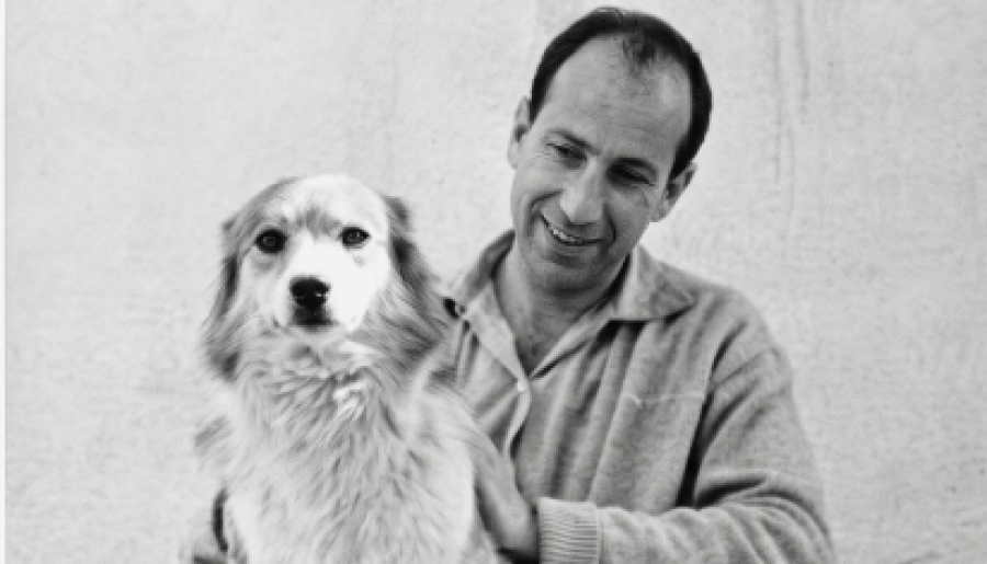 Imagen de Haroldo Conti y su perro