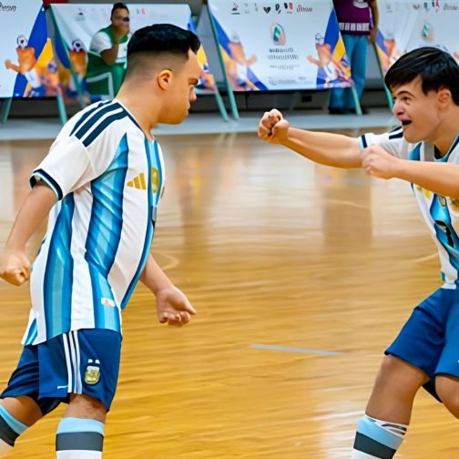 Argentina ya está en semis del mundial de futsal para personas con síndrome de down