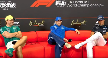 Colapinto compartió una ronda de prensa con Carlos Sainz y Fernando Alonso