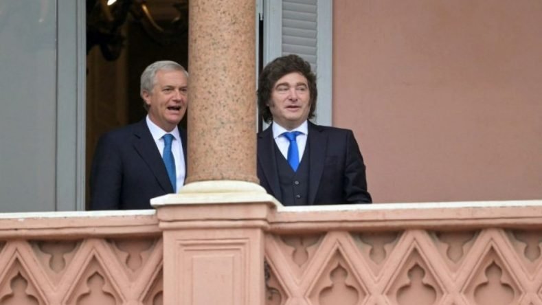 Imagen ilustrativa de kast y milei en Casa Rosada