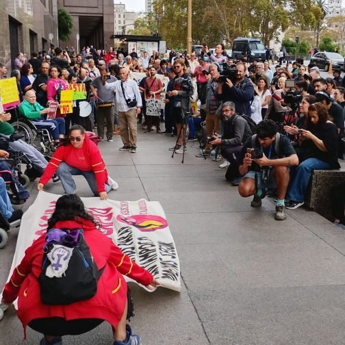 Discapacidad se movilizó al Ministerio de Economía para exigir “respuestas urgentes”