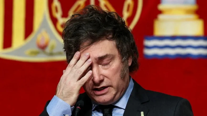 Esta imagen muestra al presidente argentino, Javier Milei, quien asumió el cargo en diciembre de 2023.
